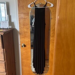 Black Halter Maxi Dress - Lightweight Flowy Silhouette